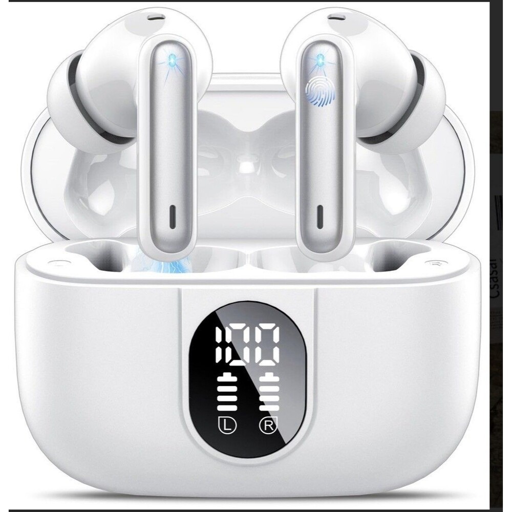 Csasan AI Translation Earbuds 164 Languages Real-Time Bluetooth Ivory White
